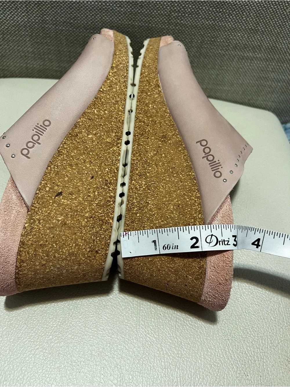 Papillio By Birkenstock Namica Pink  Cork Wedge Slide Sandals Women’s Size 39